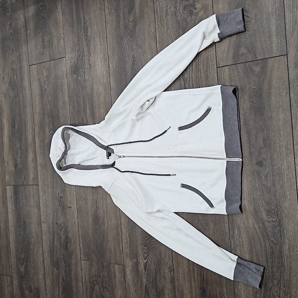 White medium champion hoodie zip up sweater - Picture 1 of 6